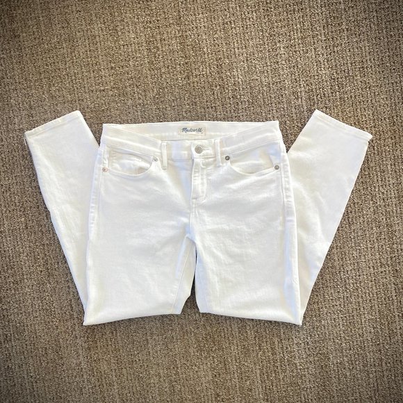 Madewell Skinny Skinny Crop Zip Jeans in Pure White - 28 - Picture 5 of 10